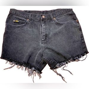 Women’s Vintage Lee Cut off Shorts Black Sz. 36” Waist / 14